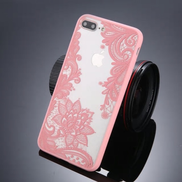 NEW iPhone X/XS/7/8/Plus Lace Flower Case - Picture 3 of 5